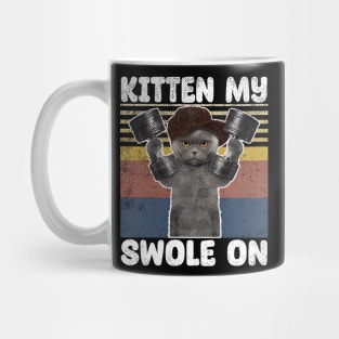 Kitten My Swole On Mug